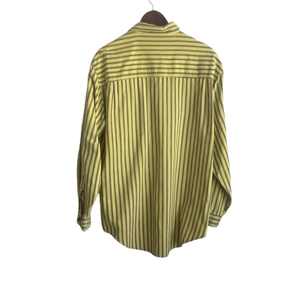 Levis Mens Shirt M Yellow Stripe Cotton Button Up Casual Office Western Rodeo - Picture 3 of 14